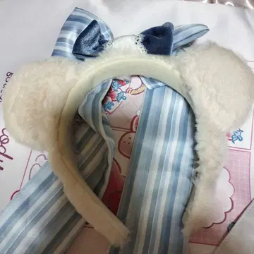 하우텐보스 Huis Ten Bosch 머리띠 스카이블루 곰
