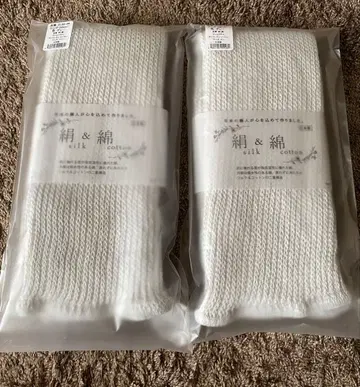 미사용 새상품 실크 코튼 레그 워머 롱 52cm 그레이 2점