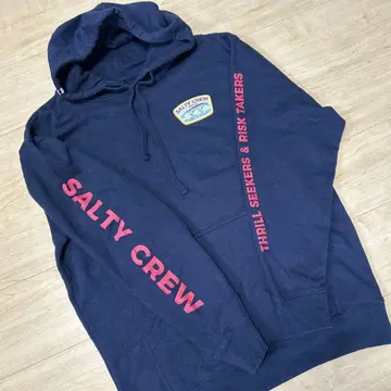 SALTY CREW 와펜 속기모 프린트 후드티