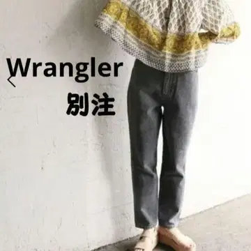 랭글러 별주 로리즈팜 하이웨스트 슬림 데님 워시 블랙