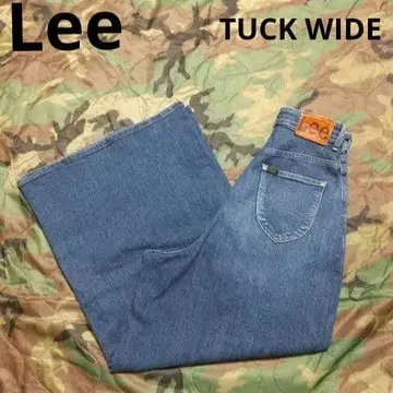 Lee HERITAGE 하이웨스트 턱 와이드 데님 팬츠 스트레치