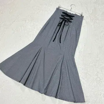 MERCURYDUO 백 레이스업 스트레치 머메이드 스커트