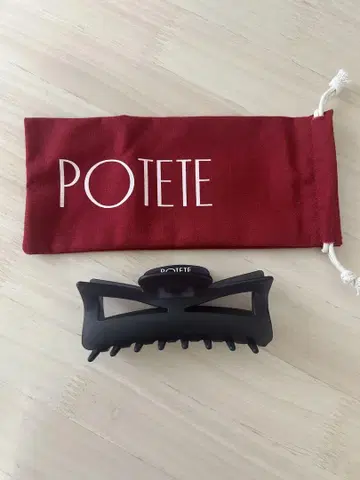 POTETE 블랙 헤어 클립 수납 봉투 포함