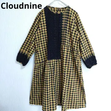 CLOUDNINE 클라우드나인 체크 레이스 롱 원피스 하자품