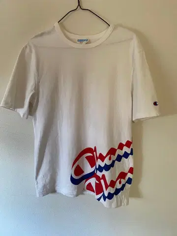 Champion T셔츠 M 화이트/레드/블루