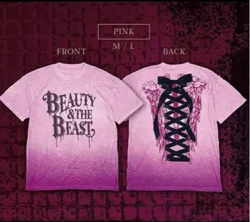 HYDE BEAUTY&THE BEAST 한정판 T셔츠 핑크 M사이즈