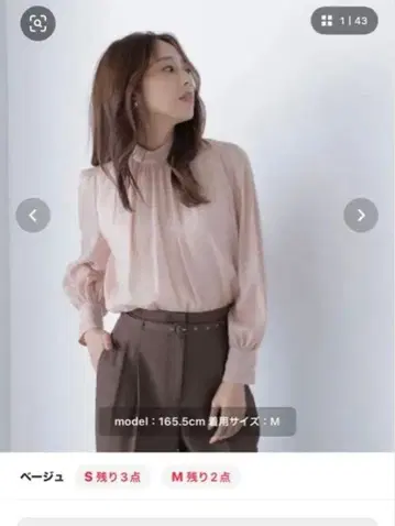 하이넥 볼륨 시어 블라우스 NATURALBEAUTYBASIC
