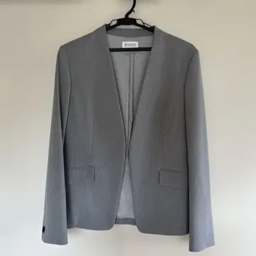 그레이 노카라 자켓
