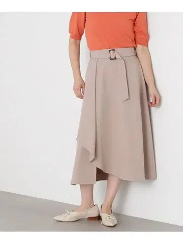 N. Natural Beauty Basic 비대칭 플레어 스커트