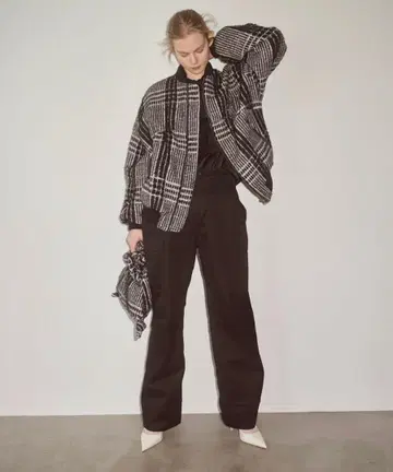 LUDLOW 체크 무늬 블루종 라드로우