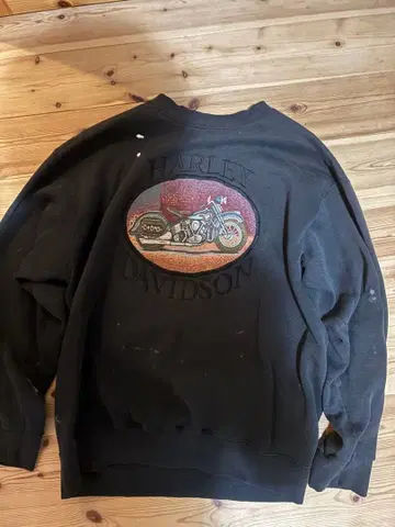 HARLEY-DAVIDSON 블랙 맨투맨 L