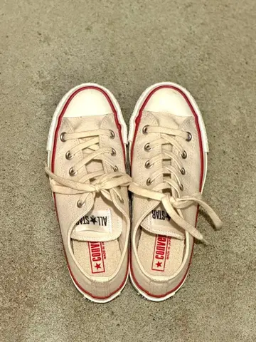 [새상품급] 컨버스 올스타 J OX 내추럴 화이트 22.5cm 23cm