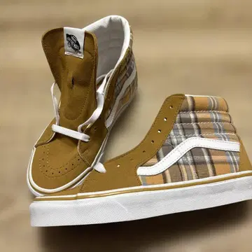 Vans sk8 hi 하이컷 브라운/체크