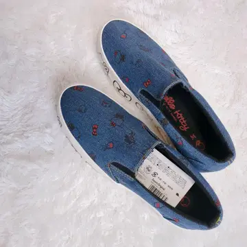 미사용 산리오 Hello Kitty 데님 슬립온 M