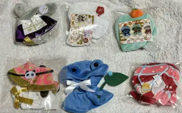 옷 갈아입는 판초 6점 10cm 솜인형 의류