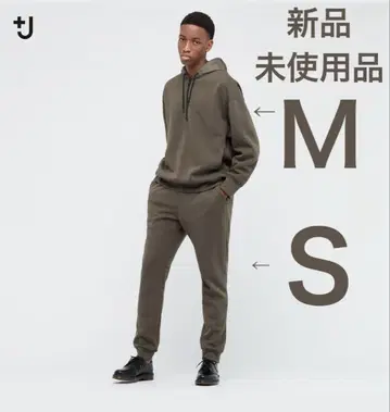UNIQLO +J 드라이 맨투맨 하프 지퍼 후드티&팬츠 세트