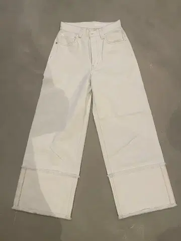 mallow blue 화이트 와이드 레그 데님