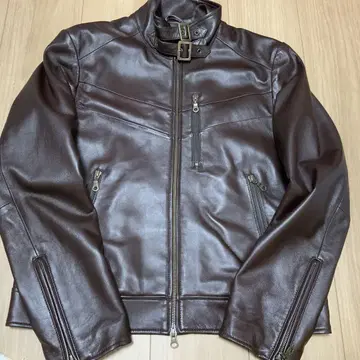 프리덤 브라운 램 가죽 자켓