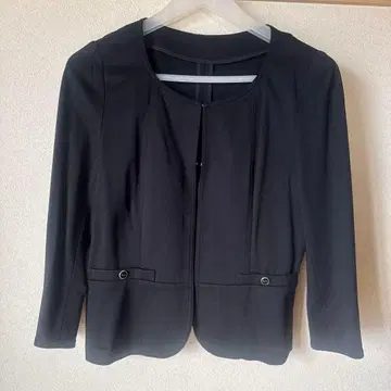노카라 자켓 블랙 긴팔