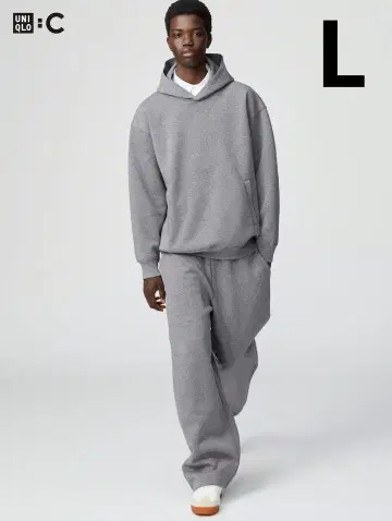 유니클로 UNIQLO:C 맨투맨 와이드 팬츠 L