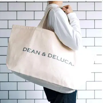 DEAN & DELUCA 빅 사이즈 토트백 내추럴