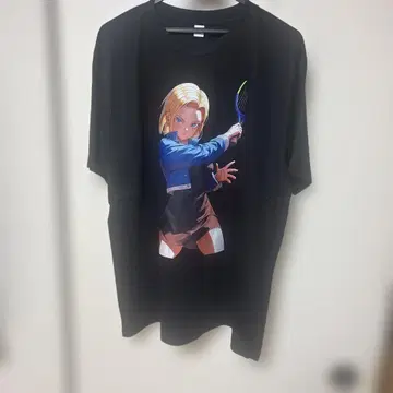애니메이션 캐릭터 프린트 T셔츠 3XL 블랙