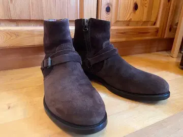 부테로 다크 브라운 스웨이드 사이드 지퍼 부츠 41