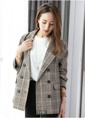 fifth 체크 테일러드 자켓
