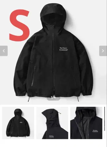 3LAYER SHELL HOODIE (BLACK) S 사이즈