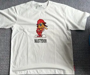 NASTYDOG 캐릭터 T셔츠 화이트