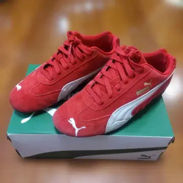 PUMA 스웨이드 레드 화이트 스니커즈