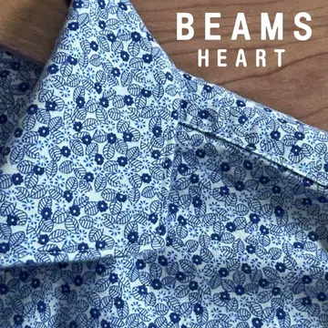 빔즈 BEAMS HEART 보타니컬 셔츠 꽃무늬 (7531)