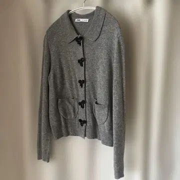 ZARA 그레이 가디건 M