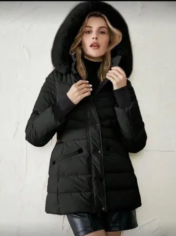 SHEIN Anewsta 퍼 트리밍 후드 워머 코트