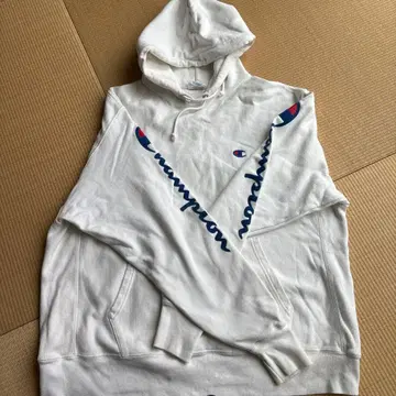 Champion Reverse Weave 후드티 XL 화이트