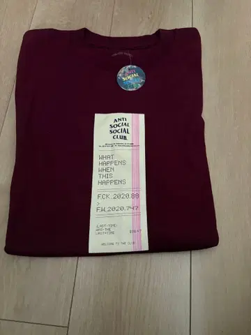 ANTI SOCIAL SOCIAL CLUB T셔츠 S 버건디