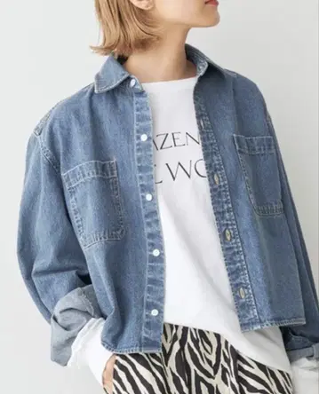 Spick & Span 스픽 앤 스팬 숏 데님 셔츠