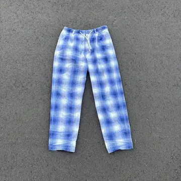 unknown 파자마 팬츠 옴브레 체크 블루