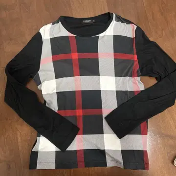 BLACK LABEL 체크 무늬 긴팔 티셔츠 M