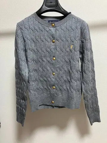 POLO WALK 폴로 워크 그레이 케이블 니트 가디건 S