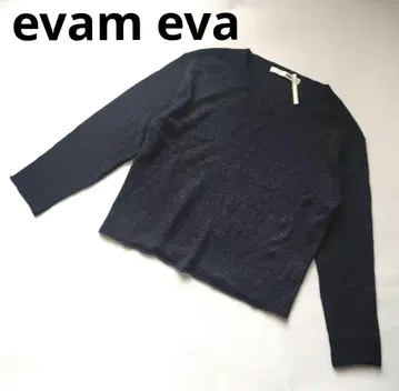 [ 새상품급 ] evam eva 에붐에바 울린넨 니트 블랙 프리