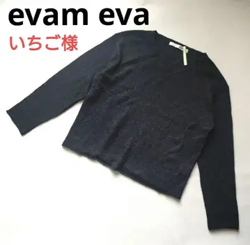 [ 새상품급 ] evam eva 에붐에바 울린넨 니트 블랙 프리