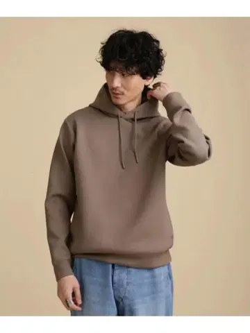브라운 후드 부착 후드티 M 사이즈