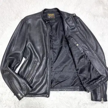 [레어 XL 사이즈] 417 에디피스 싱글 라이더 자켓 양가죽 블랙