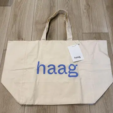 미사용 새상품 haag 토트백 에코백 아이보리