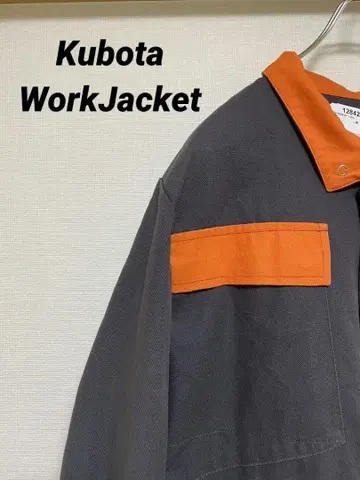 Kubota 유로 구제 의류 긴팔 워크 자켓 그레이 빈티지