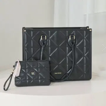 로제 뮤즈 quilting tote L 블랙