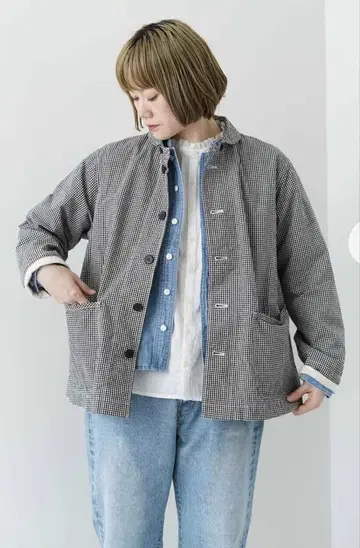 [ 미사용 새상품 ] NATURAL LAUNDRY 깅엄 자켓