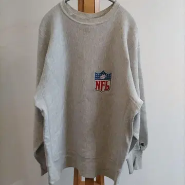 Champion NFL 로고 자수 그레이 맨투맨
