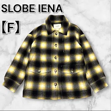 슬로브 이에나 울 CPO 블루종 멀티 컬러 옴브레 체크 가을/겨울 컬러
